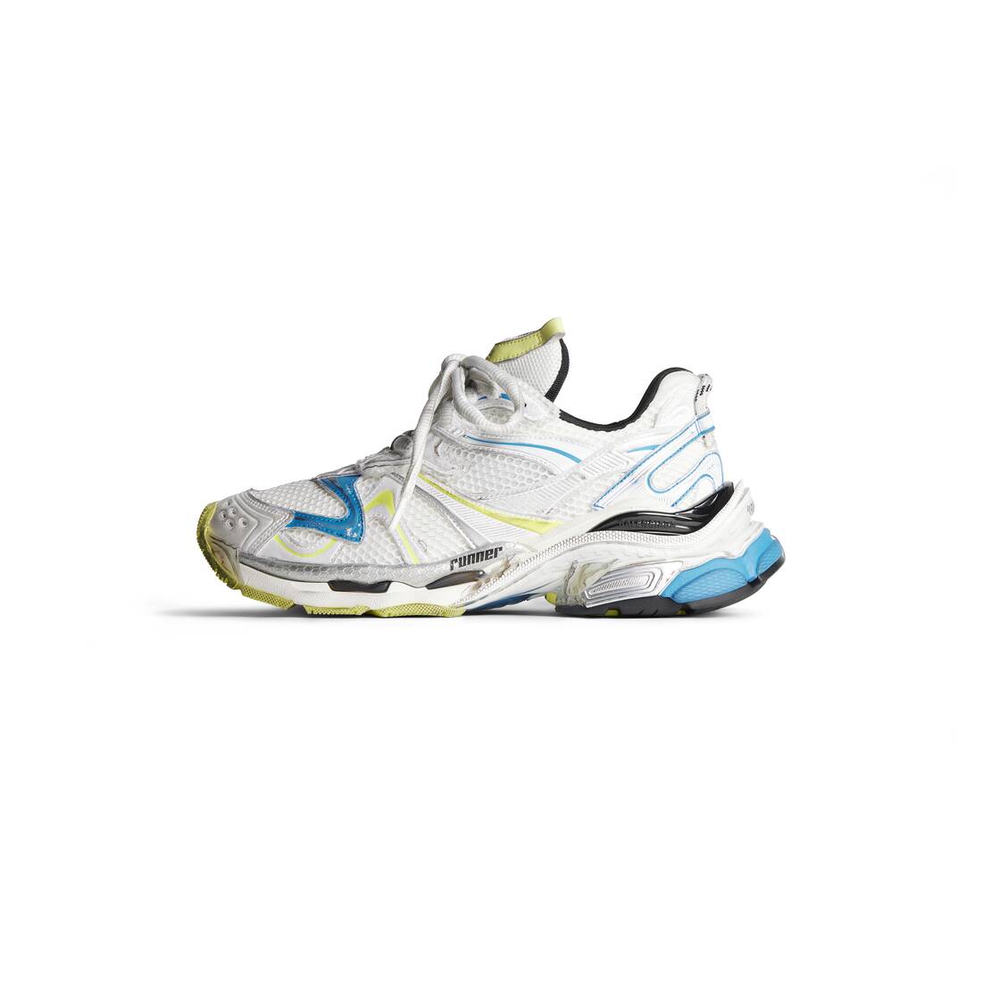 Men’s Runner 2.0 Sneaker in White/yellow/blue - Image 4
